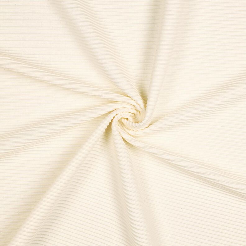 Ottoman Ribbed Jersey Cotton Blend – cream,  image number 1