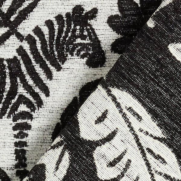 Chenille Jacquard Baroque Jungle – black/offwhite,  image number 4