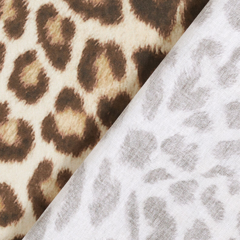 GOTS Cotton Batiste Leopard print | TCC x LOOKS by Wolfgang Joop – light beige/dark brown,  image number 5