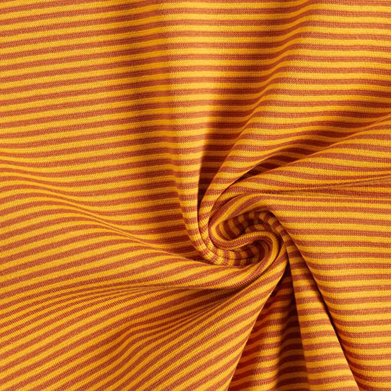 Tubular ribbing for cuffs narrow rings – terracotta/yellow,  image number 3