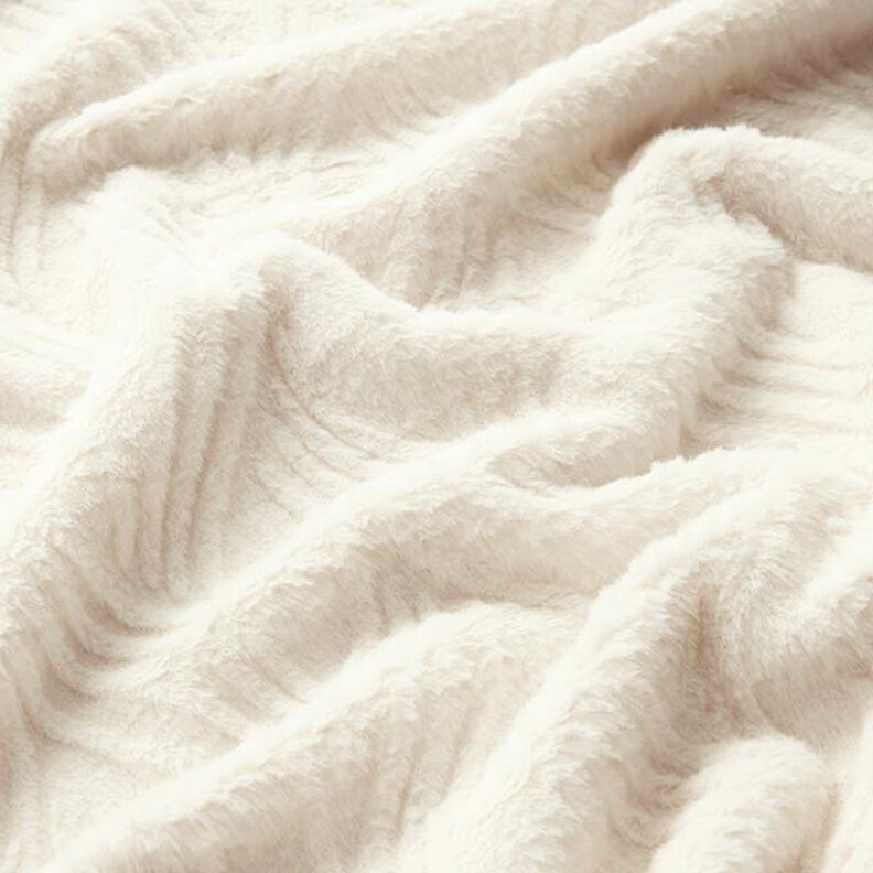 Faux Fur wavy lines – offwhite,  image number 2