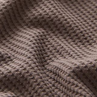 Cotton waffle jersey Plain – light brown, 