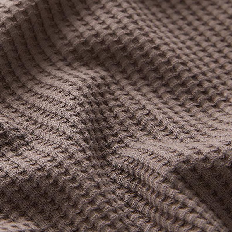 Cotton waffle jersey Plain – light brown,  image number 2