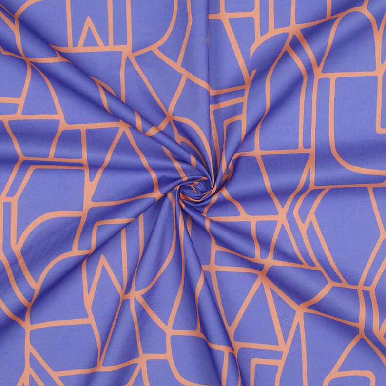 Cotton voile Town | Nerida Hansen – blue lilac/peach orange,  image number 3