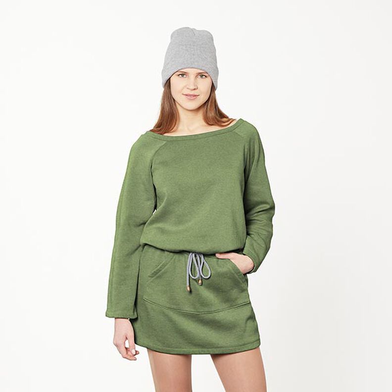 Brushed Sweatshirt Fabric – olive,  image number 7