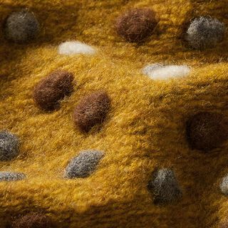 Wool knit colourful flecks – curry yellow, 