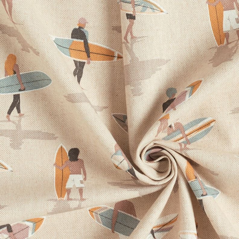 Decor Fabric Half Panama surfer – eucalyptus/natural, image number 3