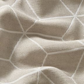 Decor Fabric Jacquard modern cubes – cashew/ivory, 