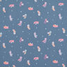 Cotton Poplin Masquerade Ball of the Birds – blue grey | Remnant 60cm,  thumbnail number 1