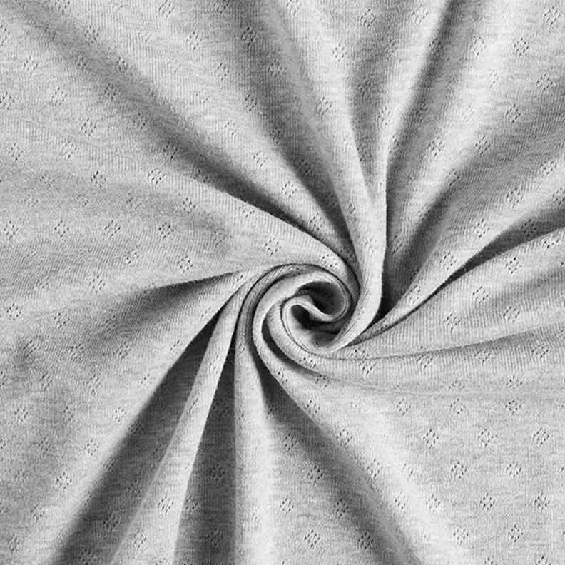 Fine Jersey Knit with Openwork Melange – grey,  image number 2
