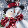 Panel Tapestry Fabric Lurex snowman – white,  thumbnail number 3