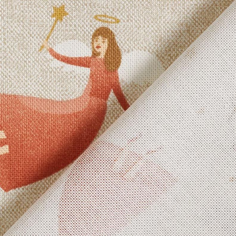 Decor Fabric Half Panama little angel – natural/coral,  image number 4