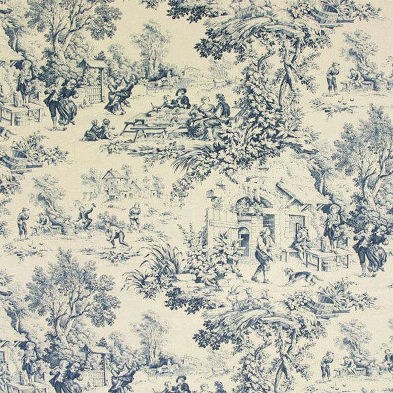 Toile de Jouy – steel blue,  image number 1