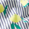 Stretch Poplin Stripes and lemons – white/indigo,  thumbnail number 2