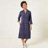 Viscose-linen blend wide pinstripes – navy blue,  thumbnail number 5