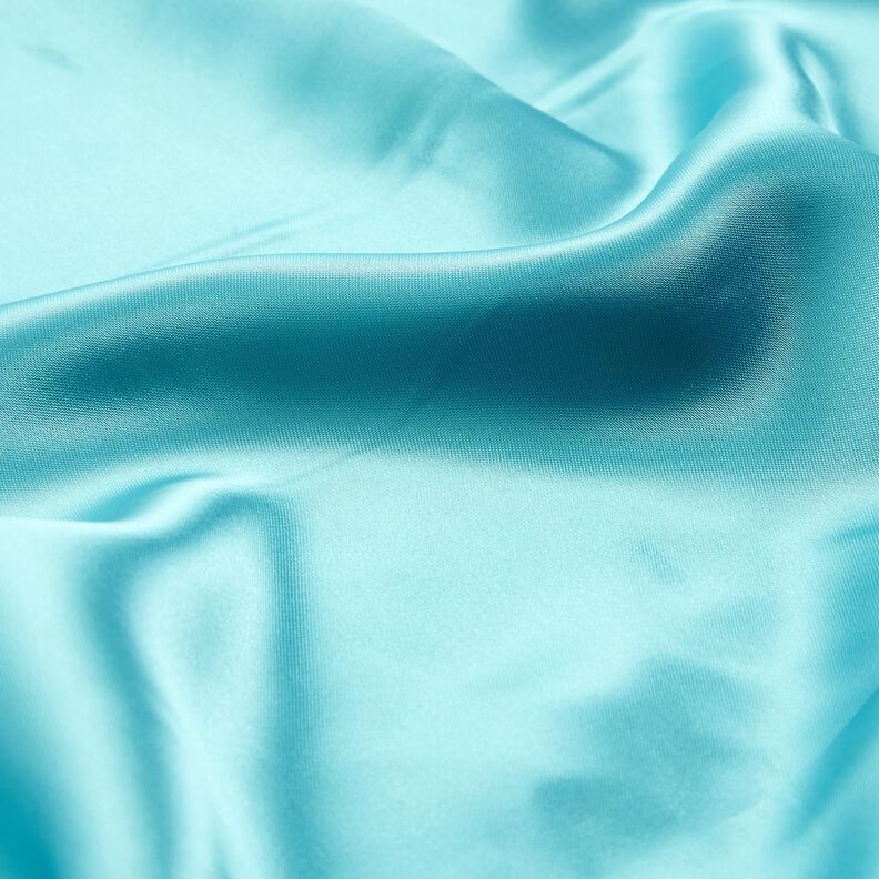 Satin lining plain – aqua blue,  image number 2