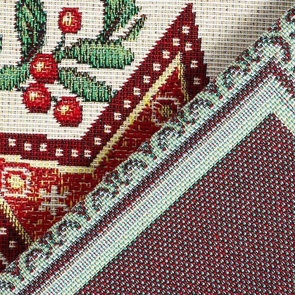 Decorative Panel Tapestry Fabric Christmas Decorations – carmine,  image number 4