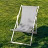 Outdoor Deckchair fabric Mottled 44 cm – silver grey,  thumbnail number 5