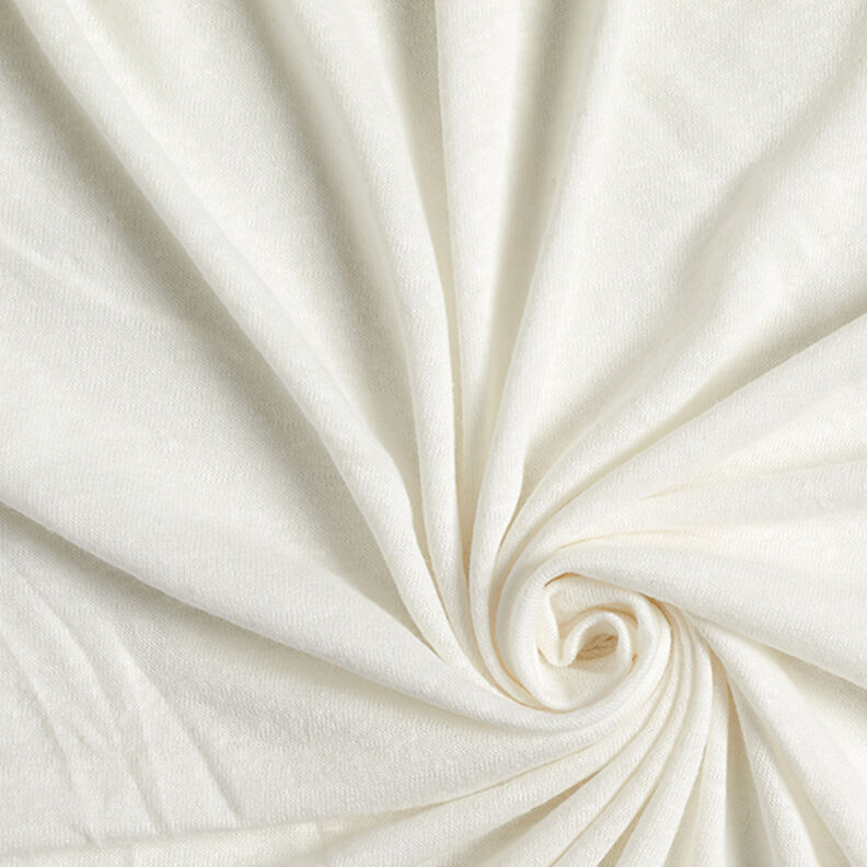 Viscose linen blend fine knit – offwhite,  image number 1