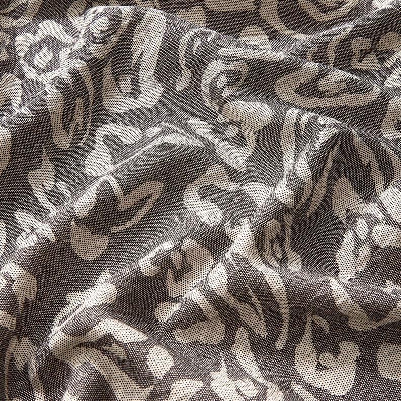 <h2>Air Flow Leo Viscose Fabric &ndash; Anthracite/Off-white/Black & Digitally Printed</h2>,  image number 2