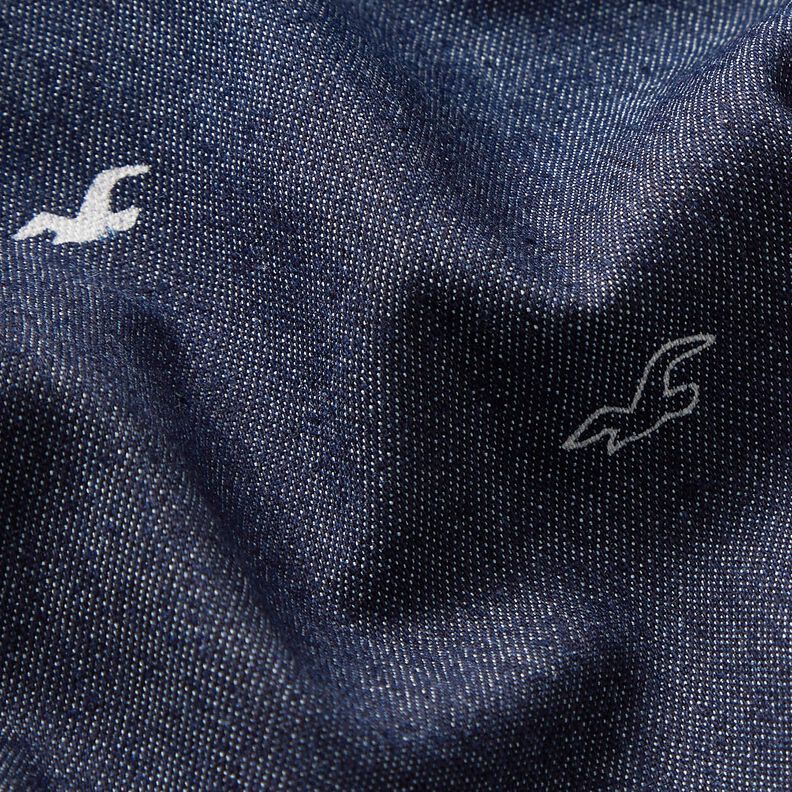 Seagulls lightweight stretchy denim – navy blue,  image number 3