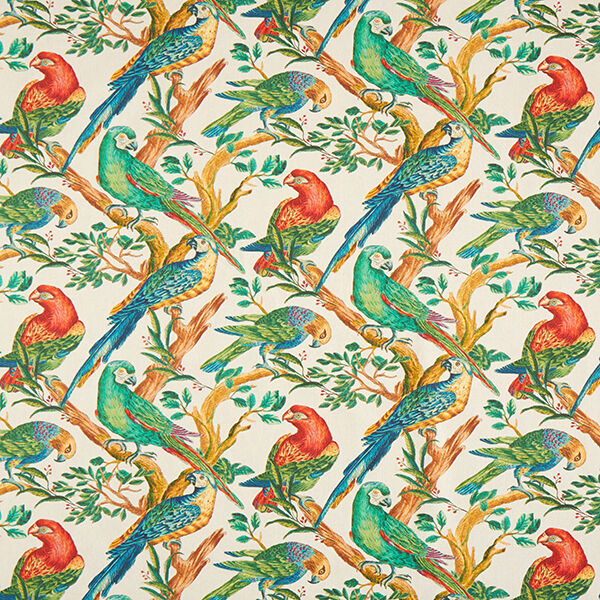 Digital print decorative fabric Parrots – natural,  image number 1