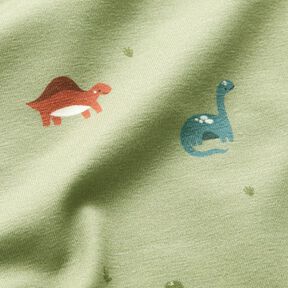 Cotton Jersey Happy dinosaurs – greige, 