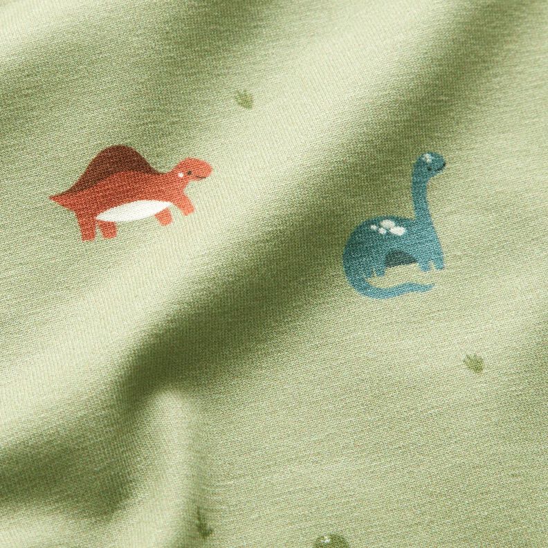 Cotton Jersey Happy dinosaurs – greige,  image number 2