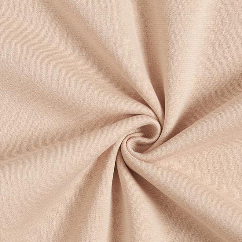 Brushed Sweatshirt Fabric plain Lurex – sand/gold,  image number 1
