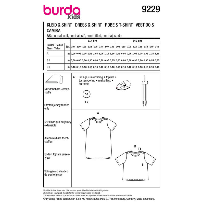 Dress / Shirt | Burda 9229 | 104-146,  image number 7