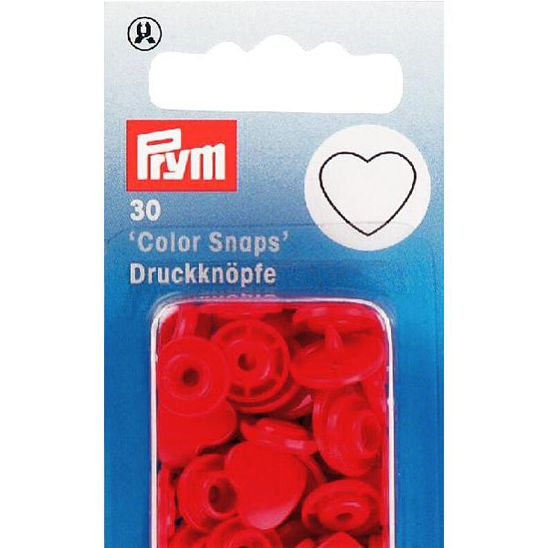 Color Snaps Heart Press Fasteners 4 - red| Prym,  image number 3
