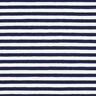Cotton Jersey Narrow Stripes – navy blue/white,  thumbnail number 1