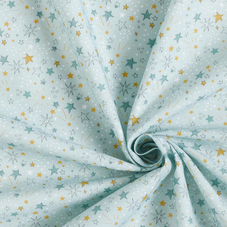 Cotton Poplin starry sky – baby blue,  image number 3