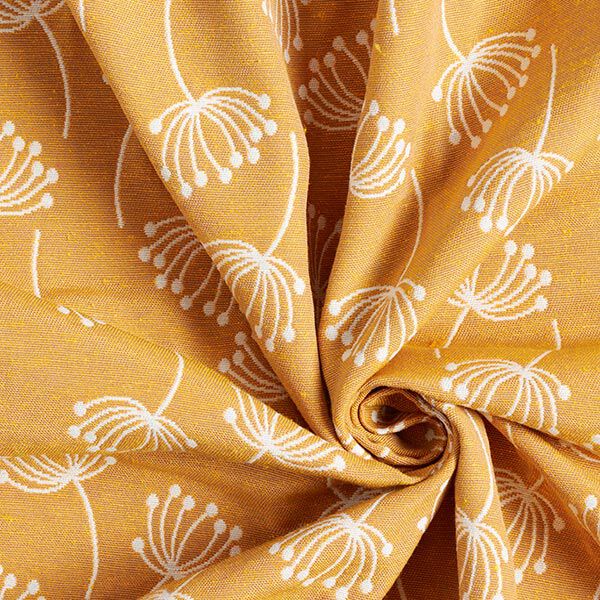 Dandelions Jacquard Furnishing Fabric – mustard,  image number 3
