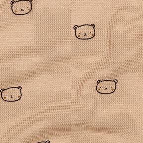 Waffle Jersey little bear | Poppy Fabrics – dark dusky pink/aubergine, 