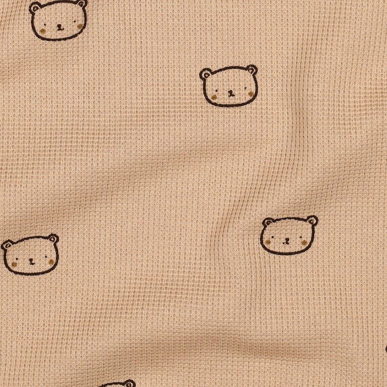 Waffle Jersey little bear | Poppy Fabrics – dark dusky pink/aubergine, image number 2