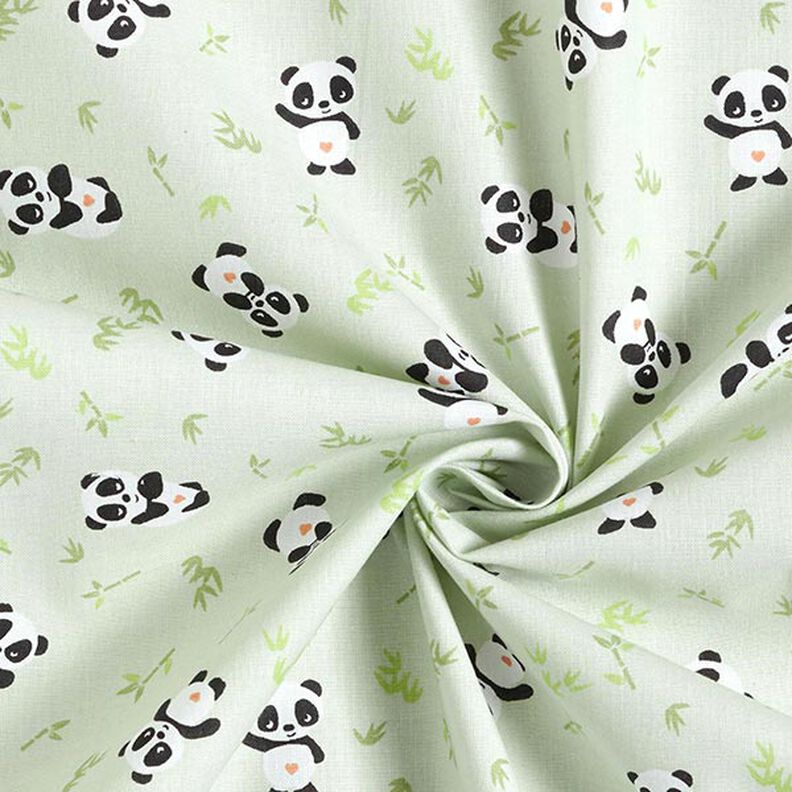 Cotton Cretonne Cuddly panda – green,  image number 3