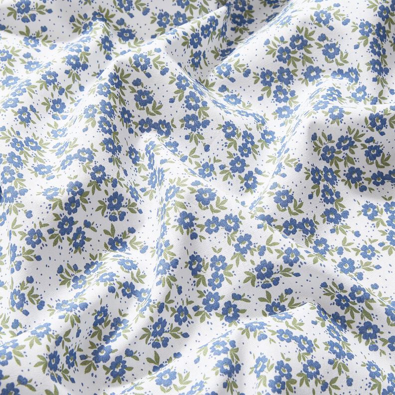 Cotton Poplin sea of flowers – denim blue/white,  image number 2