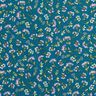 Cotton Cretonne delicate flowers – ocean blue,  thumbnail number 1