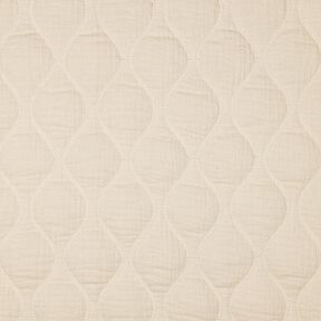 Quilted Fabric Muslin waves – offwhite, 