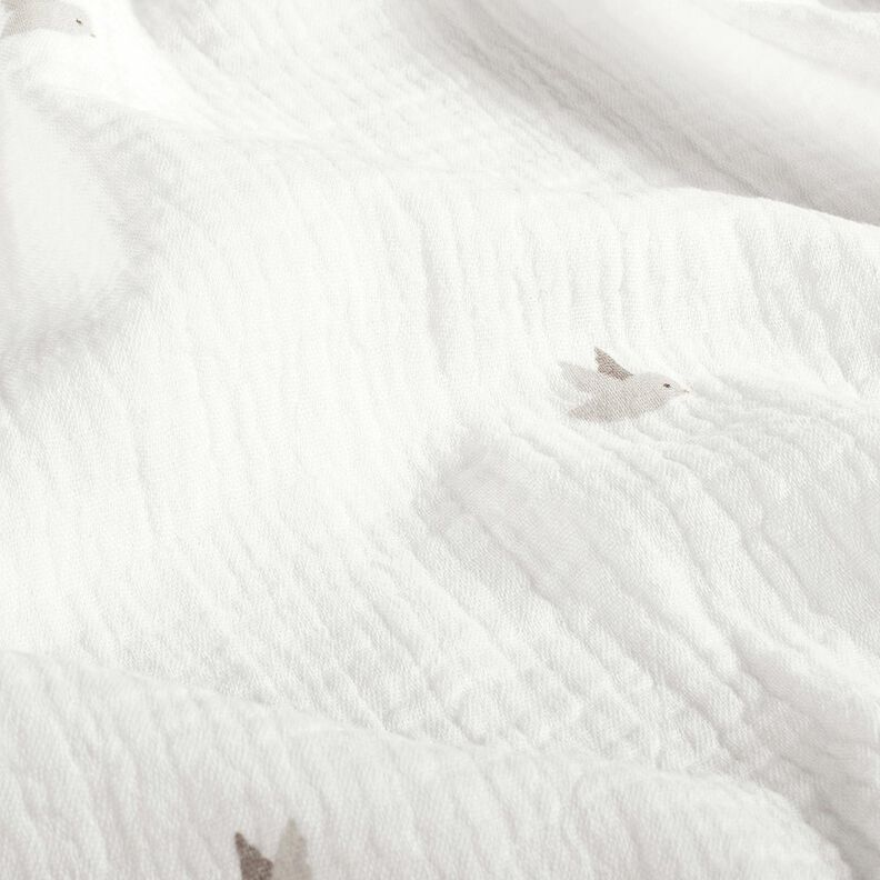 Double Gauze/Muslin little birds – offwhite/natural,  image number 2
