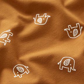 Cotton Jersey Baby Elephant – bronze, 