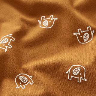 Cotton Jersey Baby Elephant – bronze, 