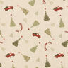 Decor Fabric Half Panama Christmas Tree – anemone/light khaki,  thumbnail number 1