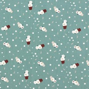 Cotton Poplin cute snowmen – reed, 