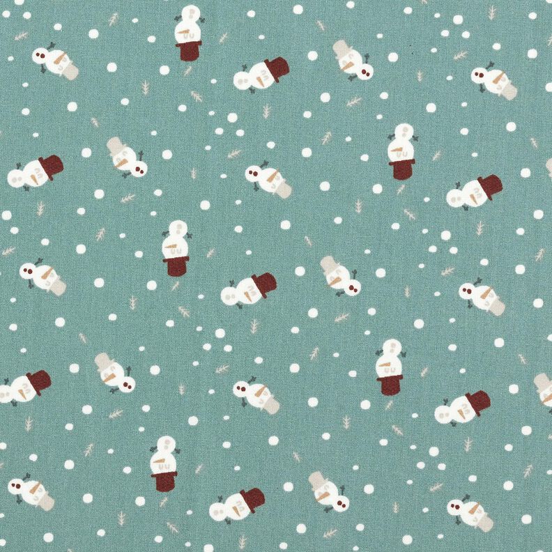 Cotton Poplin cute snowmen – reed,  image number 1