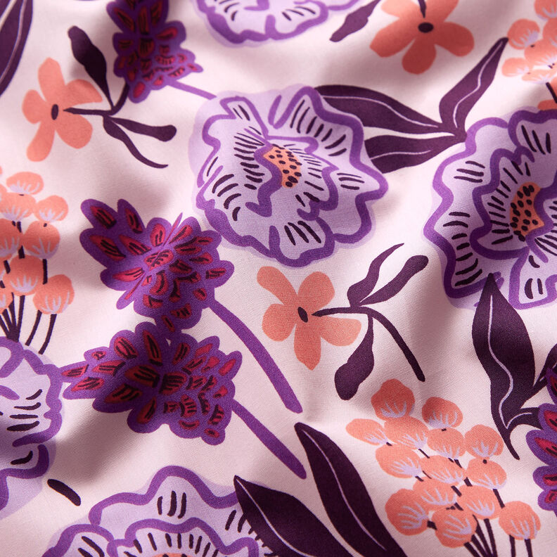 Cotton Poplin Fresh Flowers | Nerida Hansen – pastel mauve,  image number 2