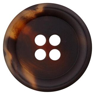 4-Hole Polyester Button – dark brown, 
