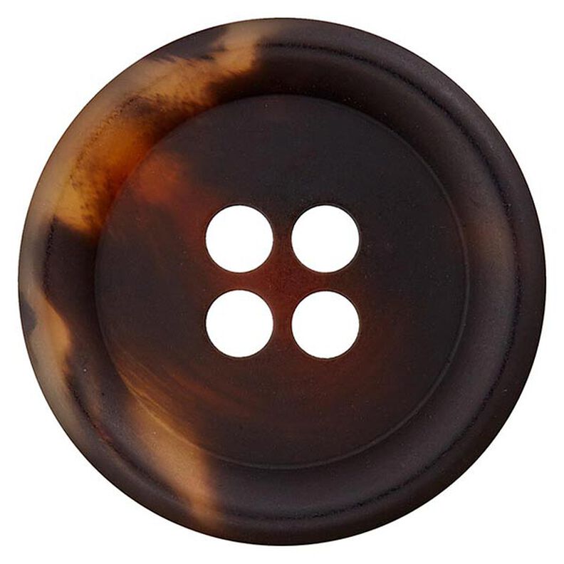 4-Hole Polyester Button – dark brown,  image number 1