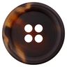 4-Hole Polyester Button – dark brown,  thumbnail number 1